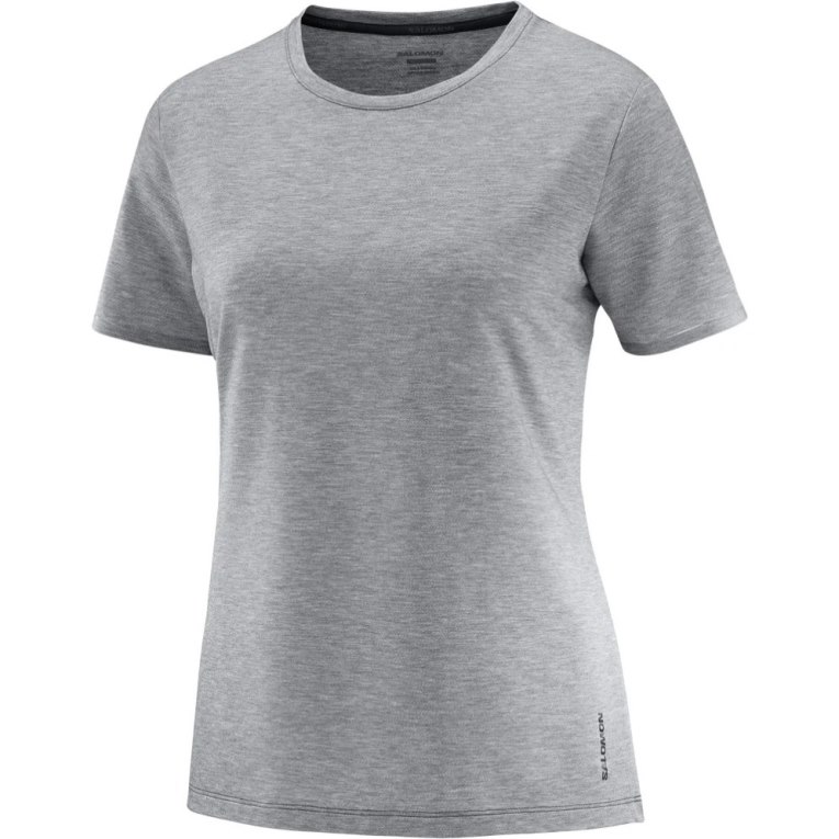 Camiseta Salomon Essential Tencel Curta Sleeve Feminino Cinzentas | PT G17980